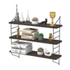 3 Tier Floating Shelves Metal Brackets Wall Mounted Shelf Over Toilet Bathroom