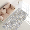 120cm Vinyl Floor Mat Rug Tile Mosaic Pattern Non Slip Easy Clean Home Decor