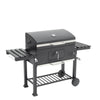 Garden Camping Barbecue Tool Table Stand Patio Fire Pit With Side shelf/Wheel