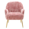 Crushed Velvet Upholstered Armchair Nordic Gold Metal Leg Sofa Chair Living Room