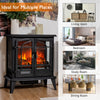 64cm Electric Fireplace Stove Freestanding Electric Stove Heater 1800-2000W
