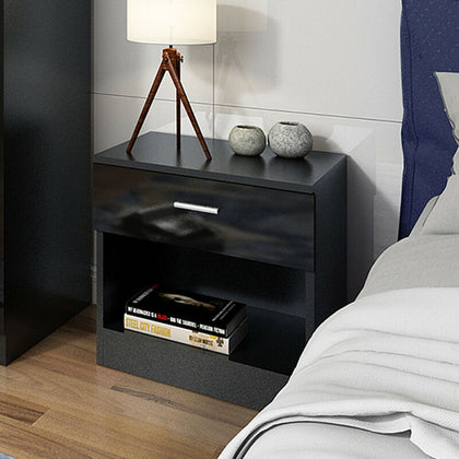 Modern Bedside Cabinets Table 1 Drawer Bedroom Furniture Storage Night Stand