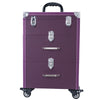 Purple Makeup Trolley Beauty Case Nail Technician Cosmetic Storage Box Organizer