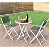 3pcs Patio Bistro Set Folding Table and Chair Set In/Outdoor Furniture W/ Table
