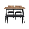 Dining Table and 2 Chairs Bench Set Industrial Kitchen Dining Table Set BT