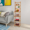 Removable 7 Tier Book Shelf Unit Bamboo Bookcase Bathroom Storage Rack Display