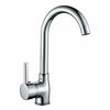 Kitchen Sink Basin Mixer Taps Swivel Spout Single Handle Tap Mono Chrome Faucet