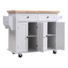Kitchen Island Storage Cabinet Shelves Rolling Trolley with Towel Rail Wine Rack