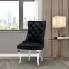 Velvet Accent Chair Tufted Lounge Tufted Wingback Dining Chair for Living Room