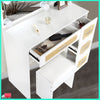 Modern Vanity Makeup Dressing Table w/Drawers LED Hollywood Mirror Stool Shelves