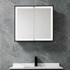 Modern Wall Mounted Bathroom Mirror Cabinet LED Illuminated IP44 650 x 600mm