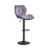 Modern 2 Velvet Bar Stools Diamond Seat Kitchen Salon Chairs Pub Gas Lift Swivel