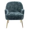 Crushed Velvet Upholstered Armchair Nordic Gold Metal Leg Sofa Chair Living Room