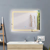 Illuminated Bathroom Mirror with 3 LED lights, Dimmable, Anti-fog Vanity Mirror