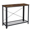 Vintage Industrial Slim Console Table Hallway Entryway Desk Display Metal Frame