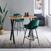 1/2X Bar Stools Velvet Breakfast Chair Kitchen High Counter Stool Pub Restaurant
