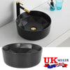 Small 400mm Round Counter Top Basin Bowl Cloakroom Bathroom Wash Sink Black