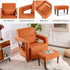 Modern Accent Sofa Chair with Ottoman Upholstered leisure Armchair Living Room