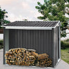 Galvanised Steel Garden Shed Outdoor Yard Tools Firewood Log Storage Organiser