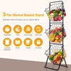 3-Tier Fruit Basket Stand Wire Bowls Detachable Kitchen Vegetable Storage Rack