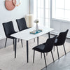 Pair Velvet Dining Chair High Back Chair Set with Metal Legs Modern Kitchen