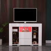 High Gloss Modern LED Display Cabinet Sideboard Buffet Cupboard TV Unit Stand UK