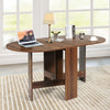 Drop Leaf Dining Table Wooden Folding Kitchen Table Space Saving Expandable Desk