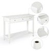 White Console Table 3 Drawer w/Shelf Hallway Hall Table Dressing Table Furniture