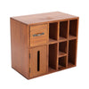 Home Office Retro Wooden Desktop Tidy Stationery Pen Organiser Holder Tissue Box