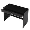 Black Computer Desk 2 Drawer Dressing Table Wooden Furniture Office 100cm - L