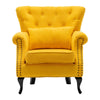Chesterfield Velvet High Back Armchair Tufted Nailhead Retro Wingback Chair Sofa