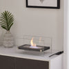 Tabletop Portable Bio Ethanol Fireplace Glass Top Burner In/Outdoor Fire Burner