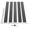 Fence Panel Set WPC 353x105 Black O9W6