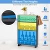 Slim Storage Cart 4-Tier Narrow Rolling Storage Cart w/ Handle Universal Casters