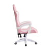 White Pink Executive Racing Gaming Chair PU Faux Leather Computer Desk Chair
