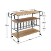 Rolling Bar Drink/Wine Trolley Serving Cart Catering Tea Wine Shelf Glass Holder