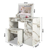 Dressing Table with Drawers Mirror Stool Set Bedroom Makeup Desk Vanity Table