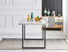 Grey Dining Table And 4 Chairs Dining Room Wood kitchen table and Leather chairs
