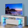 Modern TV Unit Cabinet Stand Matt Body & High Gloss Doors LED Light Livingroom