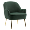 Green Velvet Accent Tub Chair Tulip Seat Armchair Reception Room Leisure Sofa