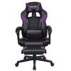 Computer Gaming Chair Ergonomic Office Massage Chair Footrest Recliner Purple