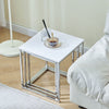 NICEME Nested Tables Set of 3, 3pcs Square Side Table End Table for Living Room