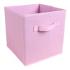 4x Pink Foldable Fabric Storage Cube Boxes Drawer Toy/Book/Cloth