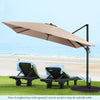 Patio Square Offset Umbrella Garden Cantilever Parasol Large Outdoor Sun Shade