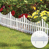 Flexible Plastic Wooden Effect Lawn Border Edge Garden Edging Picket Fencing Set