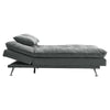 Adjustable Folding Grey Velvet 3 Seater Sofa Click Clack Sleeper Sofa Bed Settee