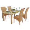 Dining Chairs 4 pcs Rattan Brown B3R7