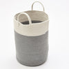 Woven Cotton Rope Laundry Basket Blanket Toys Storage Hamper Folding Clothes Bin