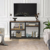 Media Console Entertainment Center Rustic Sofa Entryway Table with Storage Shelf