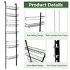 Over The Door Pantry Rack Adjustable Hanging Organizer Behind Door Rack 6 Basket
